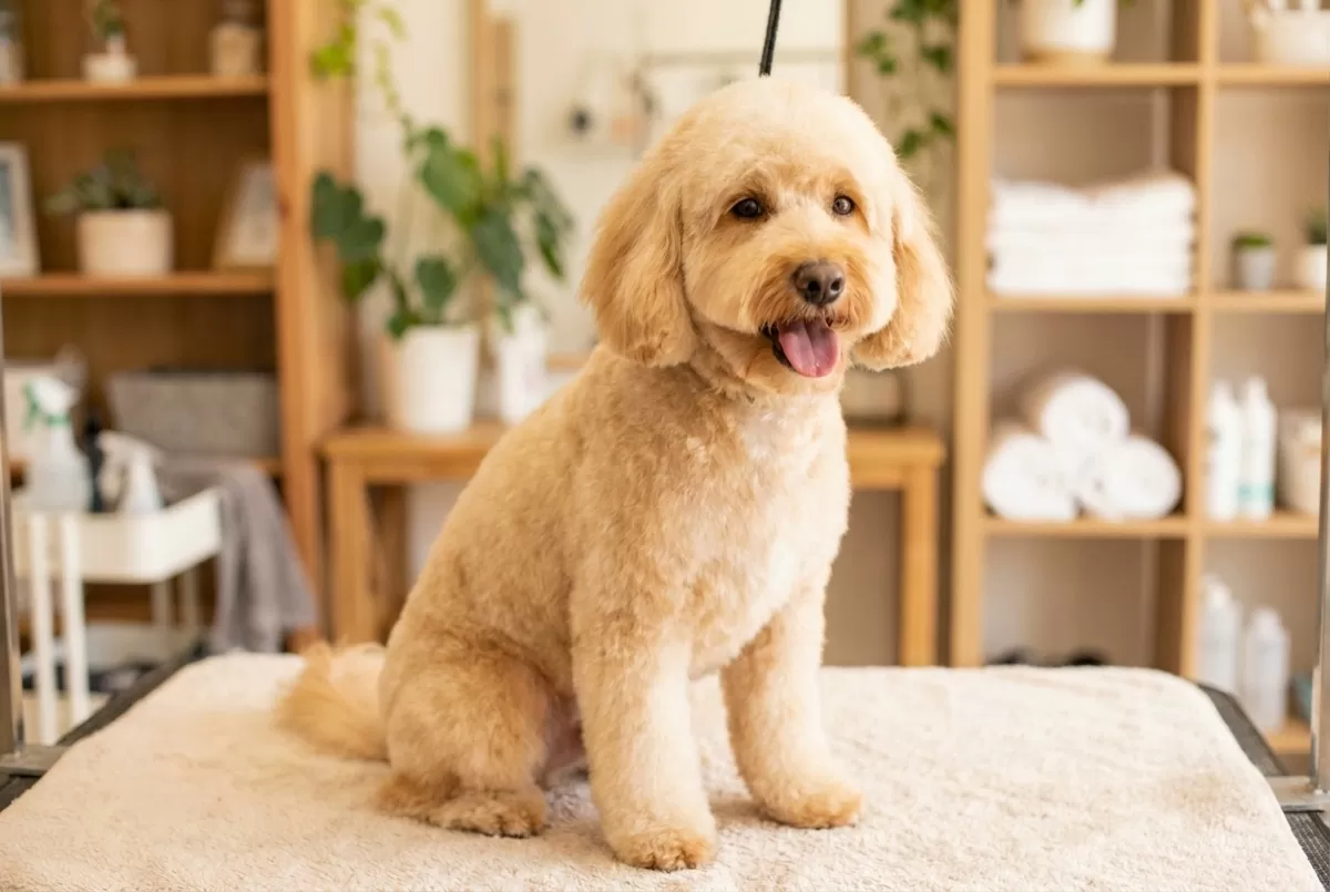 A groomer at work
